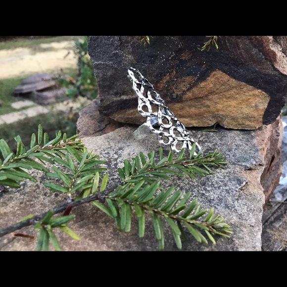 Silver boho sz 8 ring bohemian Turkish tribal new - Picture 3 of 3